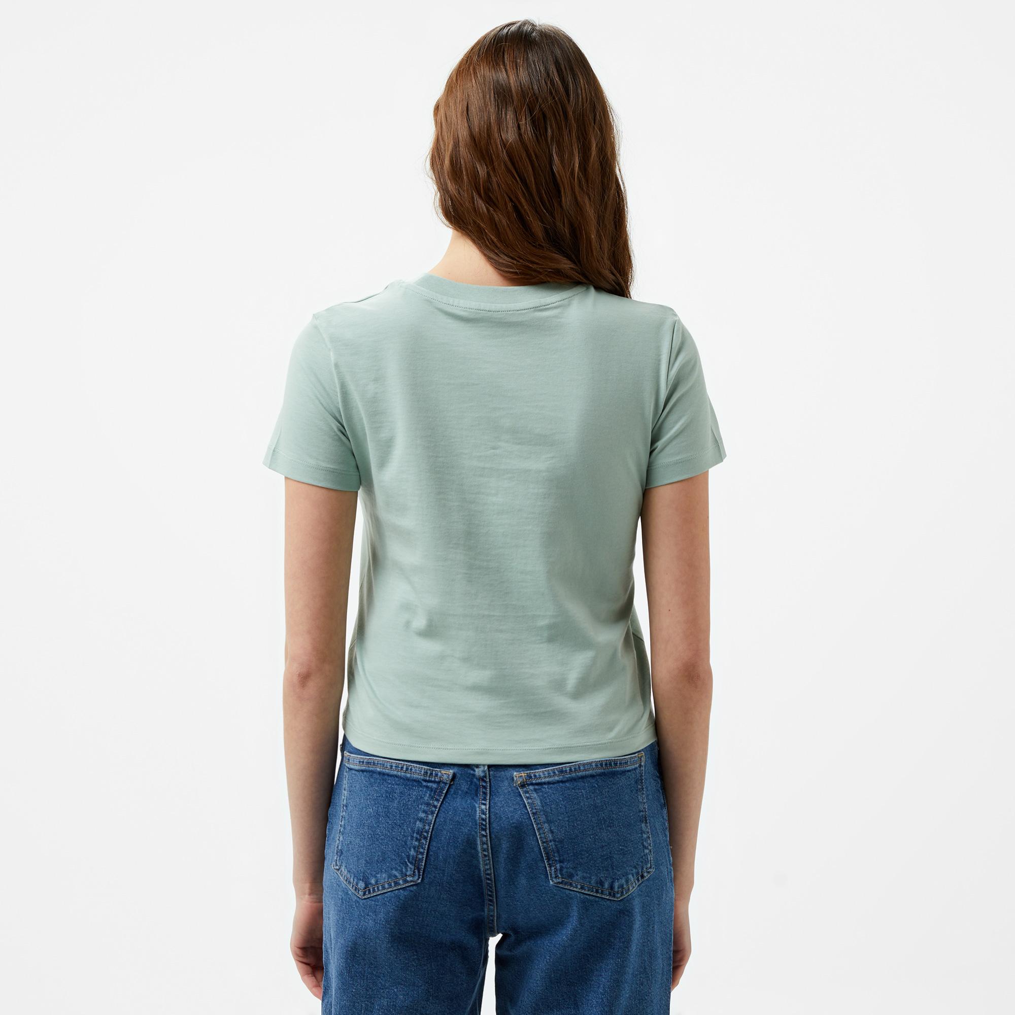 Calvin Klein Jeans institutional Graphic Baby Kadın Yeşil T-Shirt