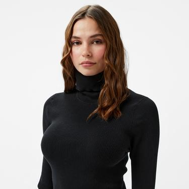  Calvin Klein Jeans Woven Label Tight Kadın Siyah Elbise