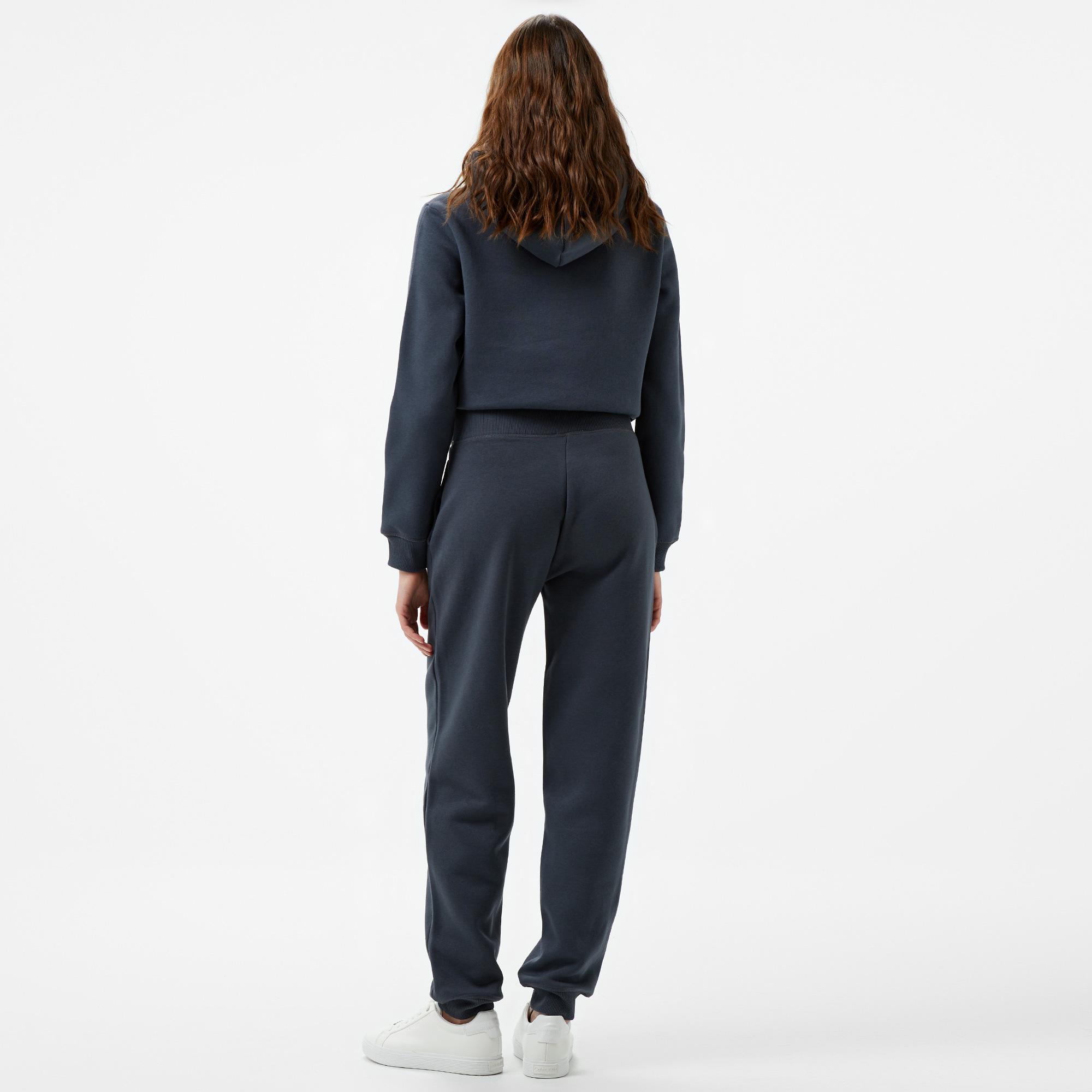 Calvin Klein Jeans Monologo Cuffed Kadın Siyah Eşofman Altı