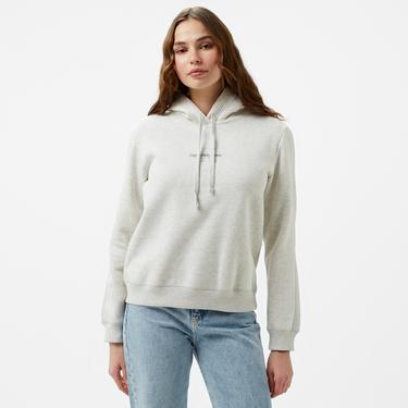  Calvin Klein Jeans Monologo Regular Kadın Gri Hoodie
