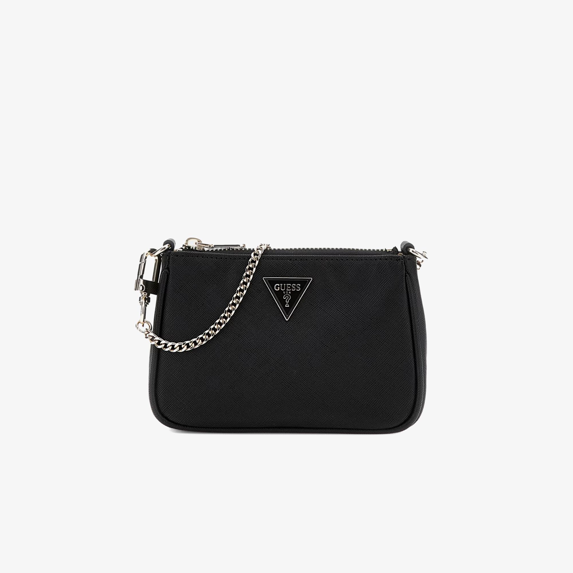 Guess Noelle Mini Zip Kadın Siyah El Çantası