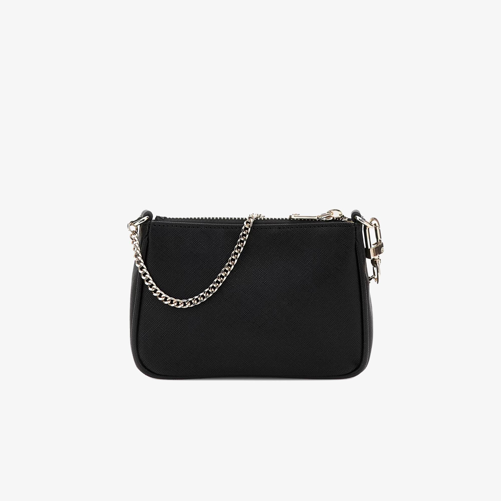 Guess Noelle Mini Zip Kadın Siyah El Çantası