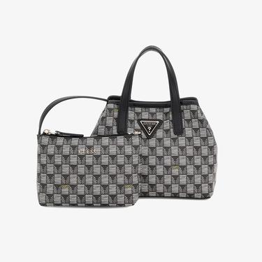  Guess Vikky II Large Wave Mini Kadın Siyah Tote