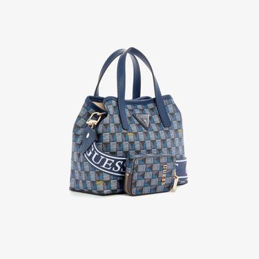  Guess Vikky Ii Large Tote G Wave Mini Tote Kadın Mavi Tote
