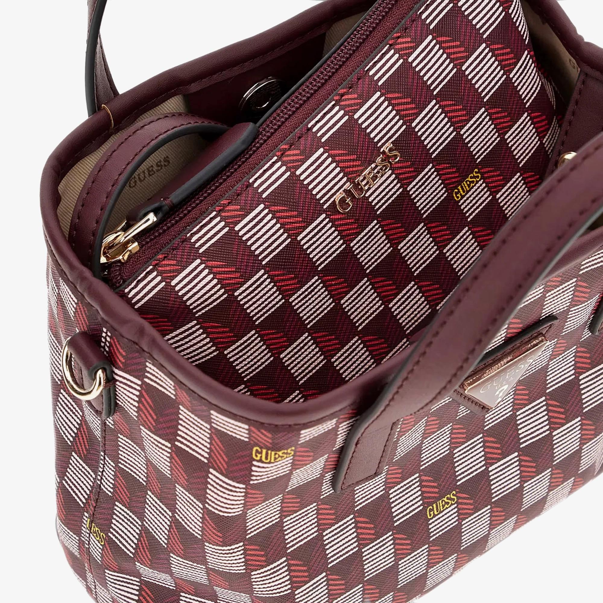 Guess Vikky Iı Large Wave Mini Kadın Renkli Tote Çanta