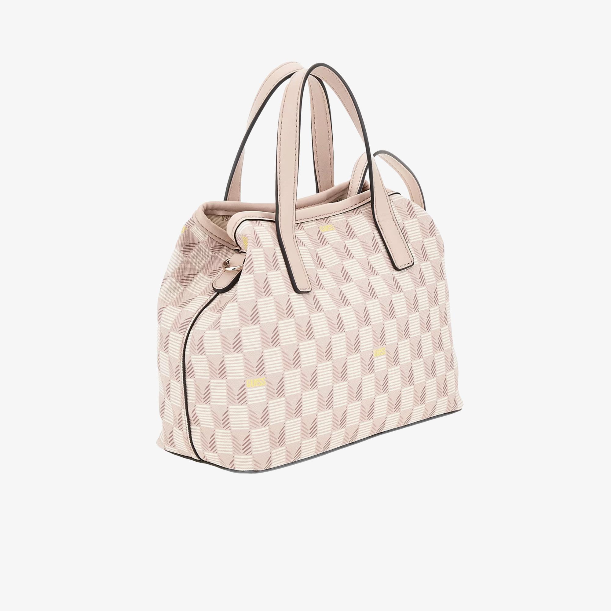 Guess Vikky Iı Large Wave Mini Tote Kadın Pembe Tote Çanta
