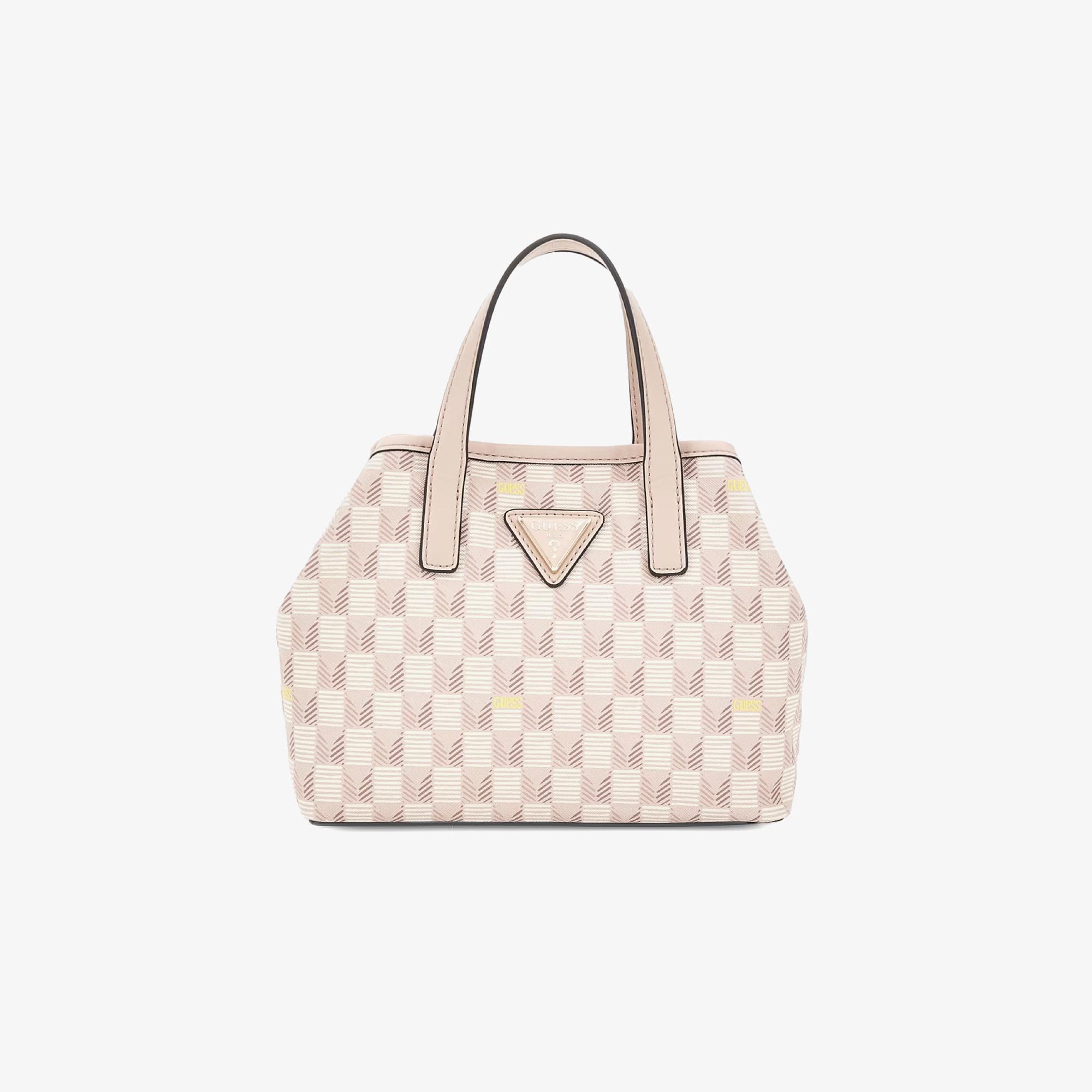 Guess Vikky Iı Large Wave Mini Tote Kadın Pembe Tote Çanta