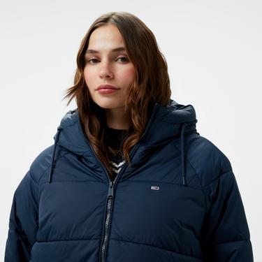  Tommy Hilfiger Jeans Vail Puffer Kadın Lacivert Ceket
