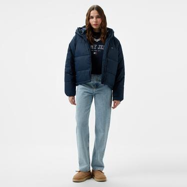  Tommy Hilfiger Jeans Vail Puffer Kadın Lacivert Ceket