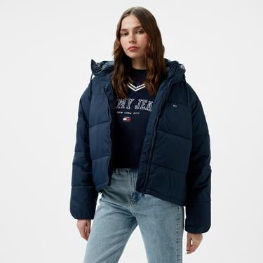  Tommy Hilfiger Jeans Vail Puffer Kadın Lacivert Ceket