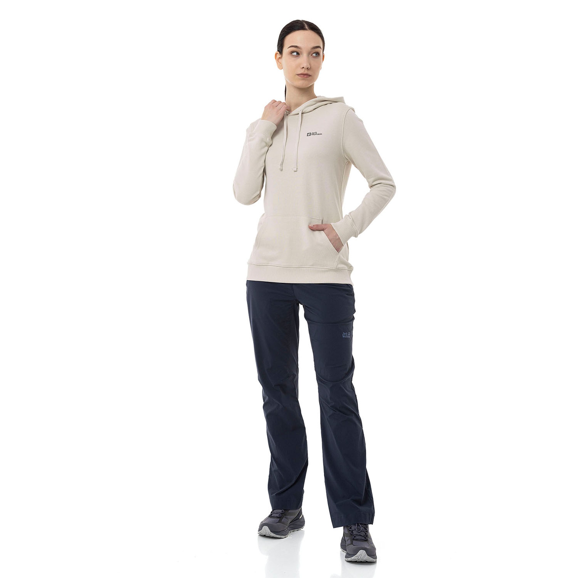 Jack Wolfskin Alice Hoody Kadın Bej Sweatshirt