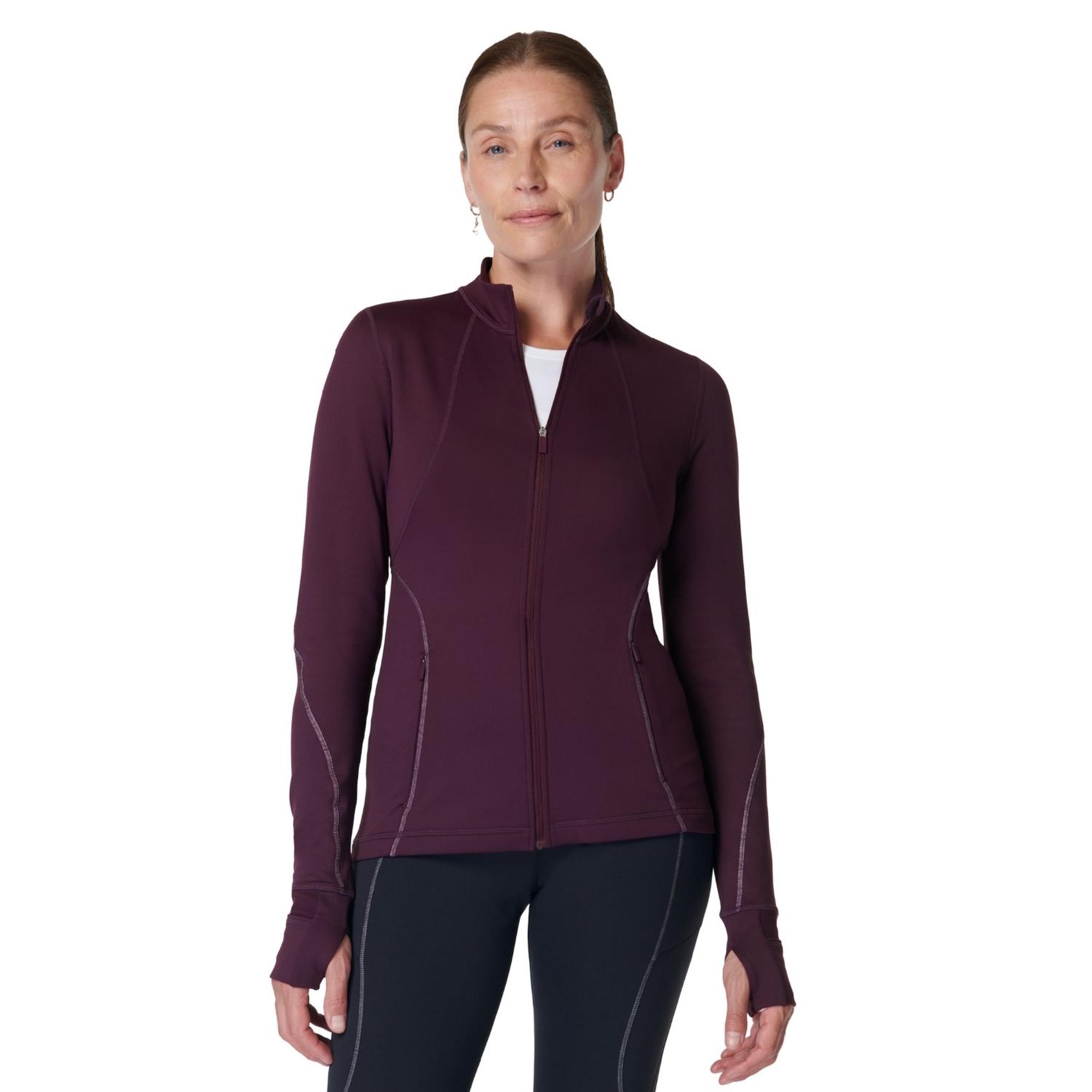 Sweaty Betty Therma Boost Running Zip Up Kadın Mor Koşu Ceketi