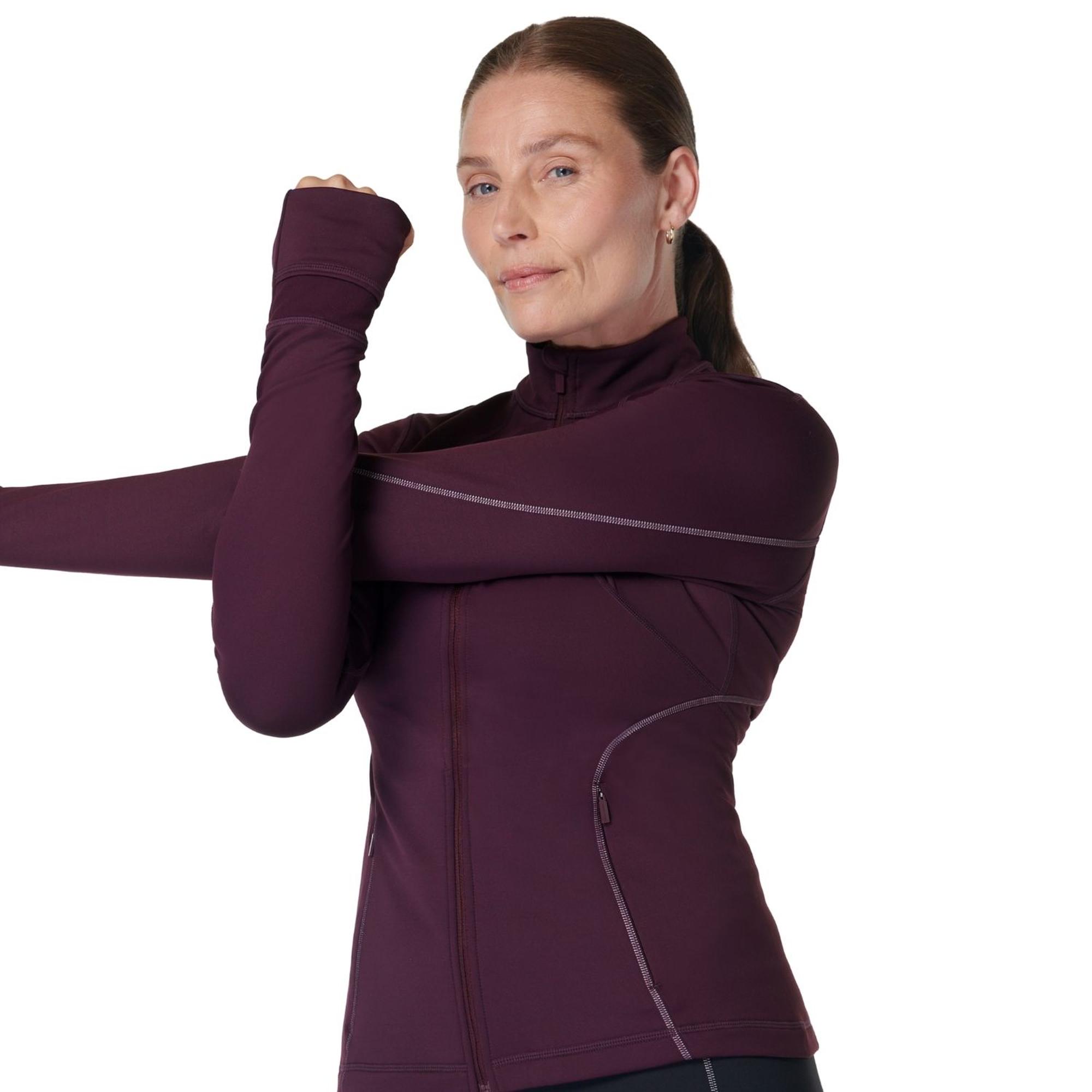 Sweaty Betty Therma Boost Running Zip Up Kadın Mor Koşu Ceketi