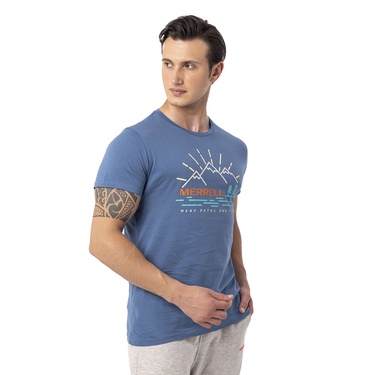  Merrell Tobi Erkek Mavi Tişört