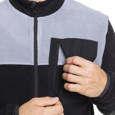  Quiksilver Aker Fz Fleece Erkek Siyah Polar Ceket