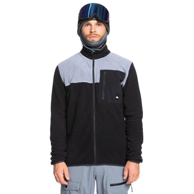  Quiksilver Aker Fz Fleece Erkek Siyah Polar Ceket