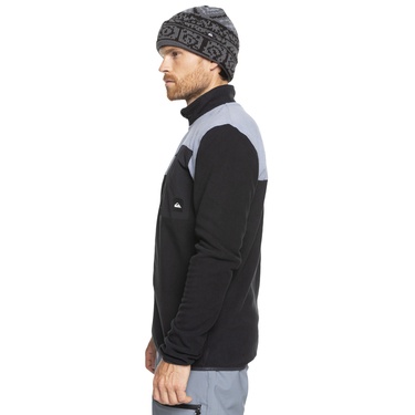  Quiksilver Aker Fz Fleece Erkek Siyah Polar Ceket