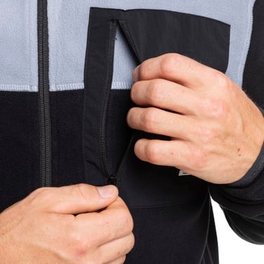  Quiksilver Aker Fz Fleece Erkek Siyah Polar Ceket