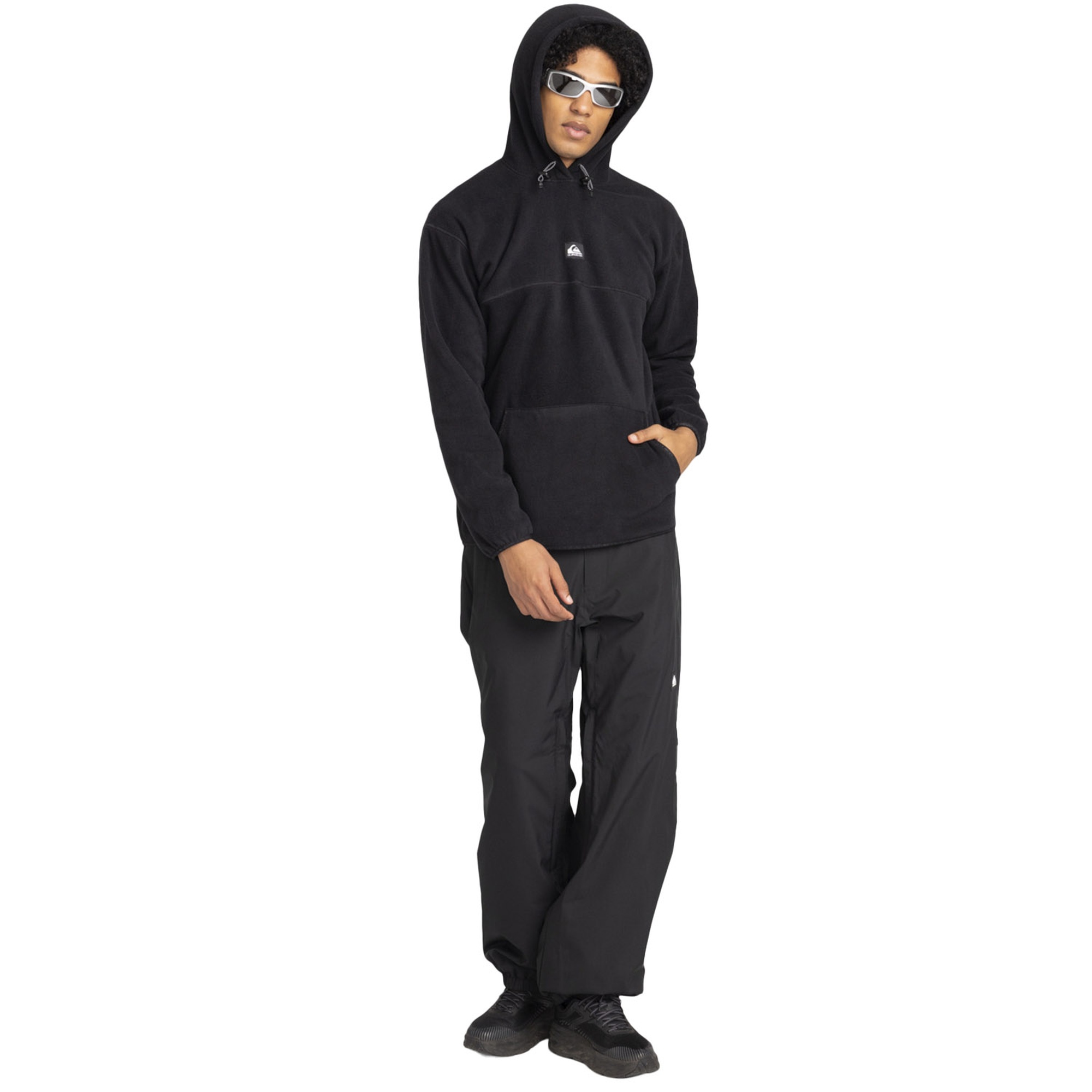 Quiksilver Sea Cliffs Hood Erkek Siyah Polar