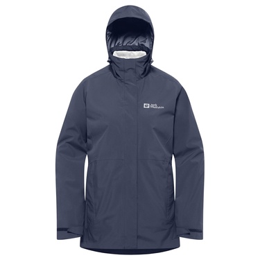  Jack Wolfskin Rotwand 3in1 Kadın Mavi Outdoor Ceketi