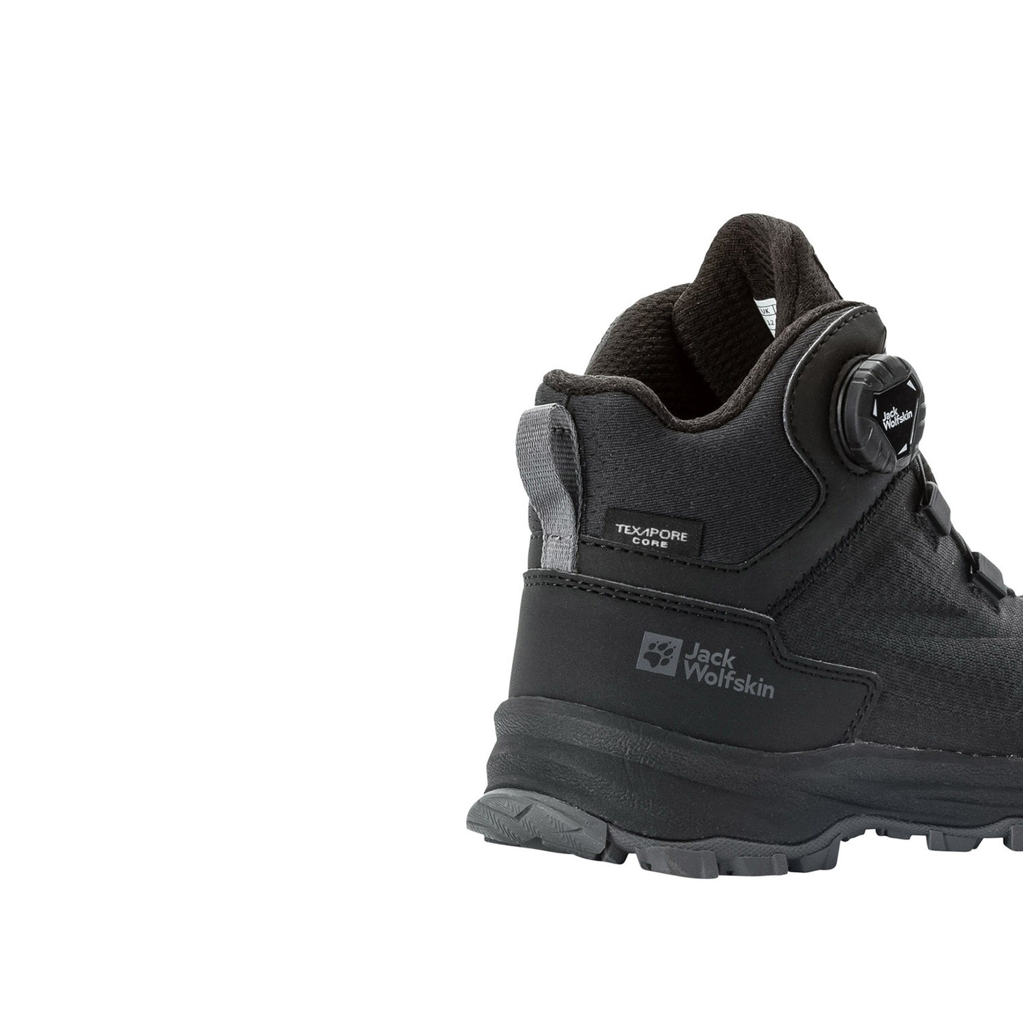 Jack Wolfskin Cyrox Texapore Dial Mid K Unisex Çocuk Siyah Bot