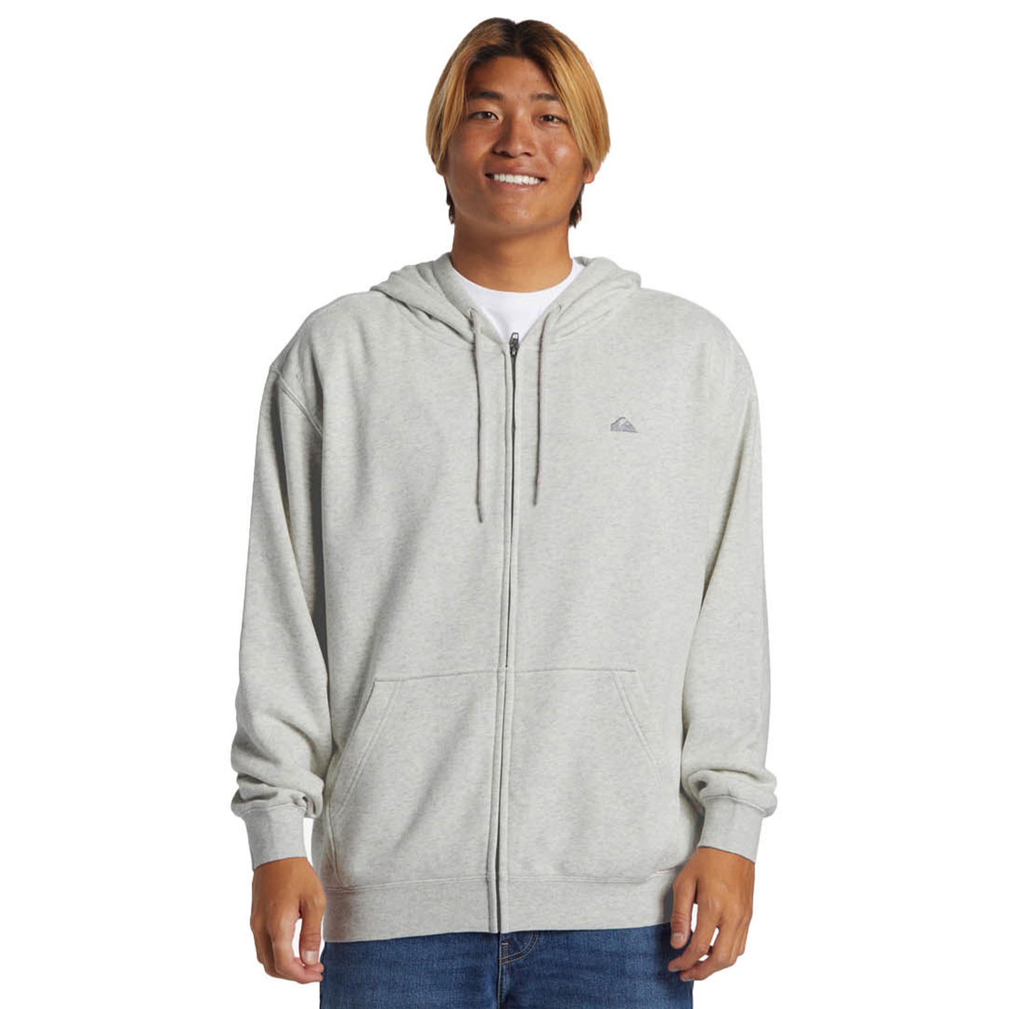 Quiksilver Salt Water Zip Hoodie Erkek Gri Sweatshirt