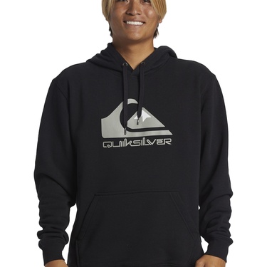  Quiksilver Big Logo Hoodie Erkek Siyah Sweatshirt