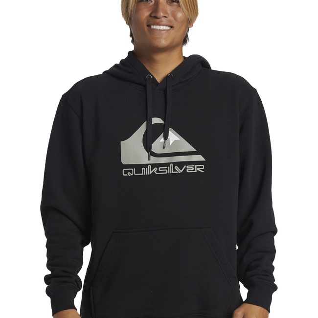  Quiksilver Big Logo Hoodie Erkek Siyah Sweatshirt