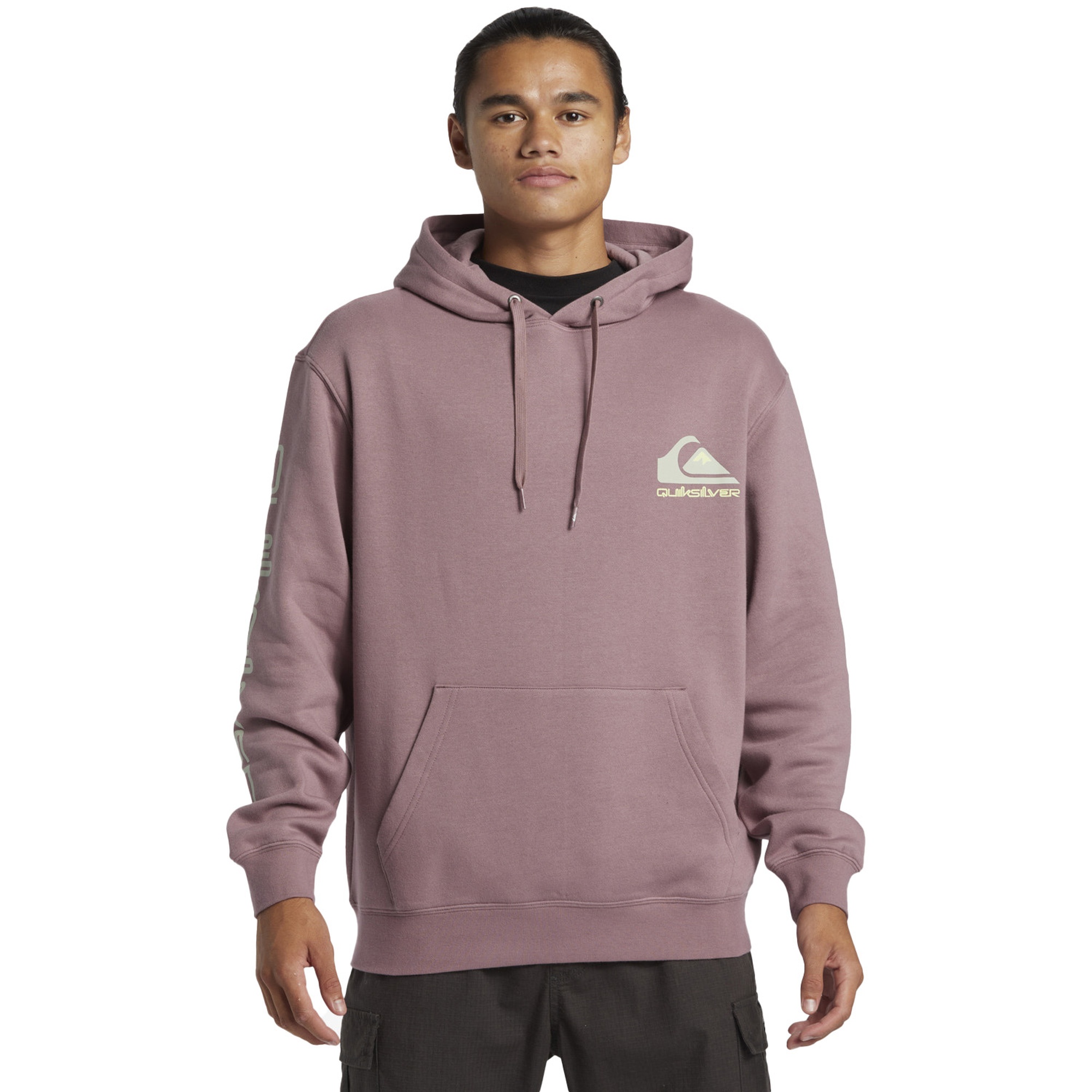Quiksilver Omni Logo Hoodie Erkek Mor Sweatshirt