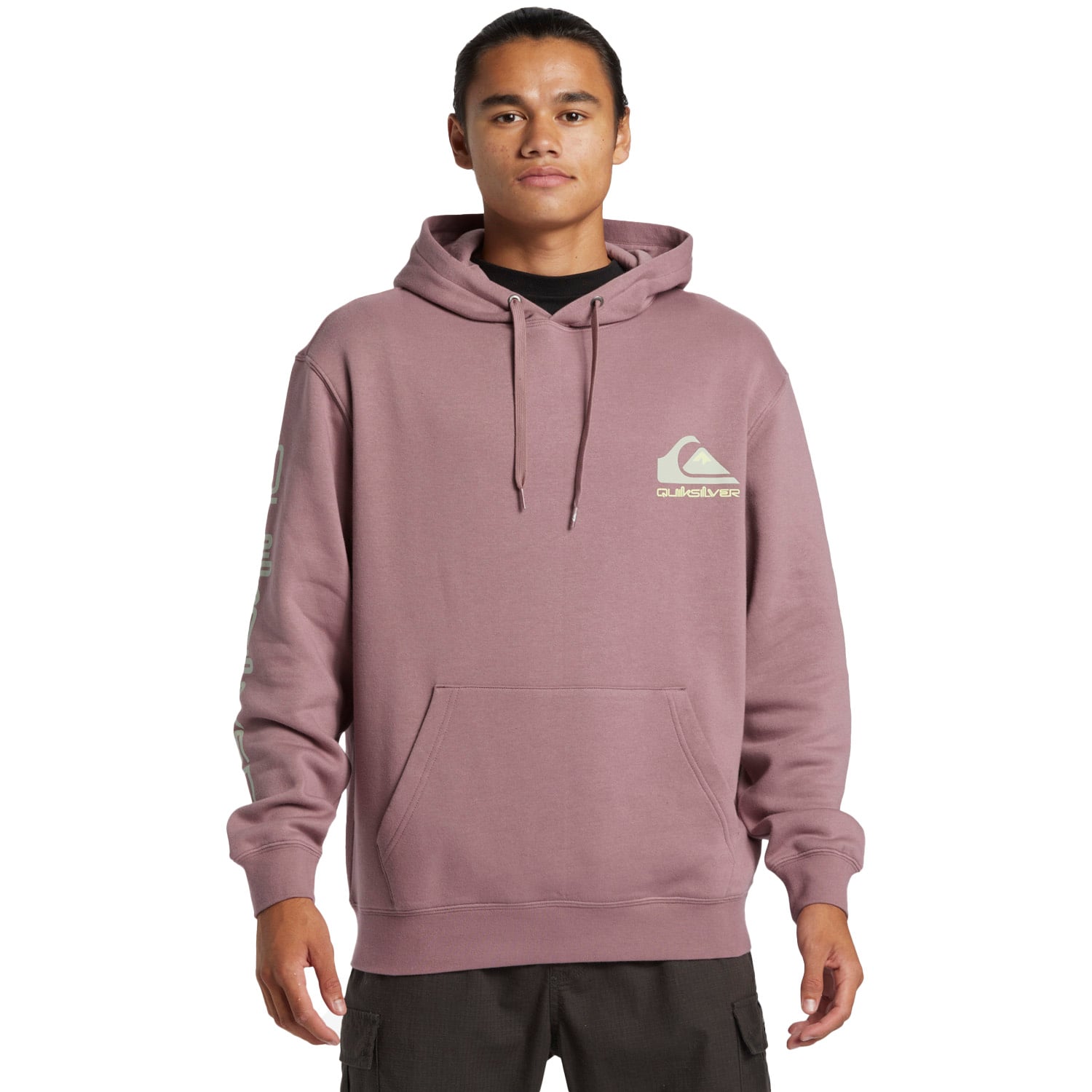  Quiksilver Omni Logo Hoodie Erkek Mor Sweatshirt