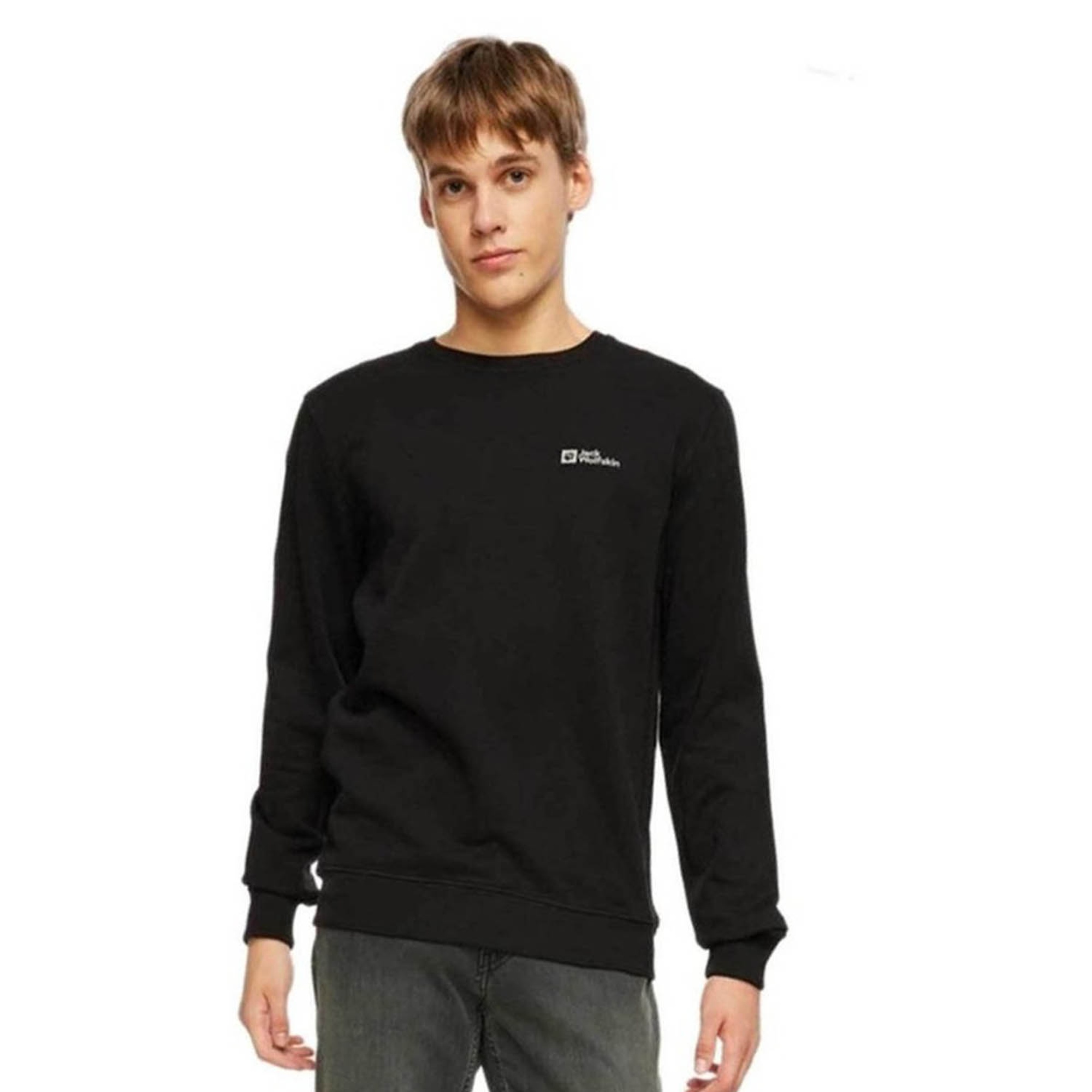 Jack Wolfskin Mark Sweat Erkek Siyah Sweatshirt