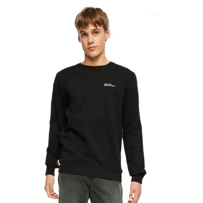  Jack Wolfskin Mark Sweat Erkek Siyah Sweatshirt