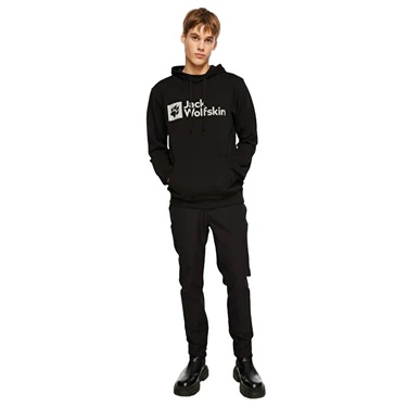  Jack Wolfskin Arthur Hoody Erkek Siyah Sweatshirt