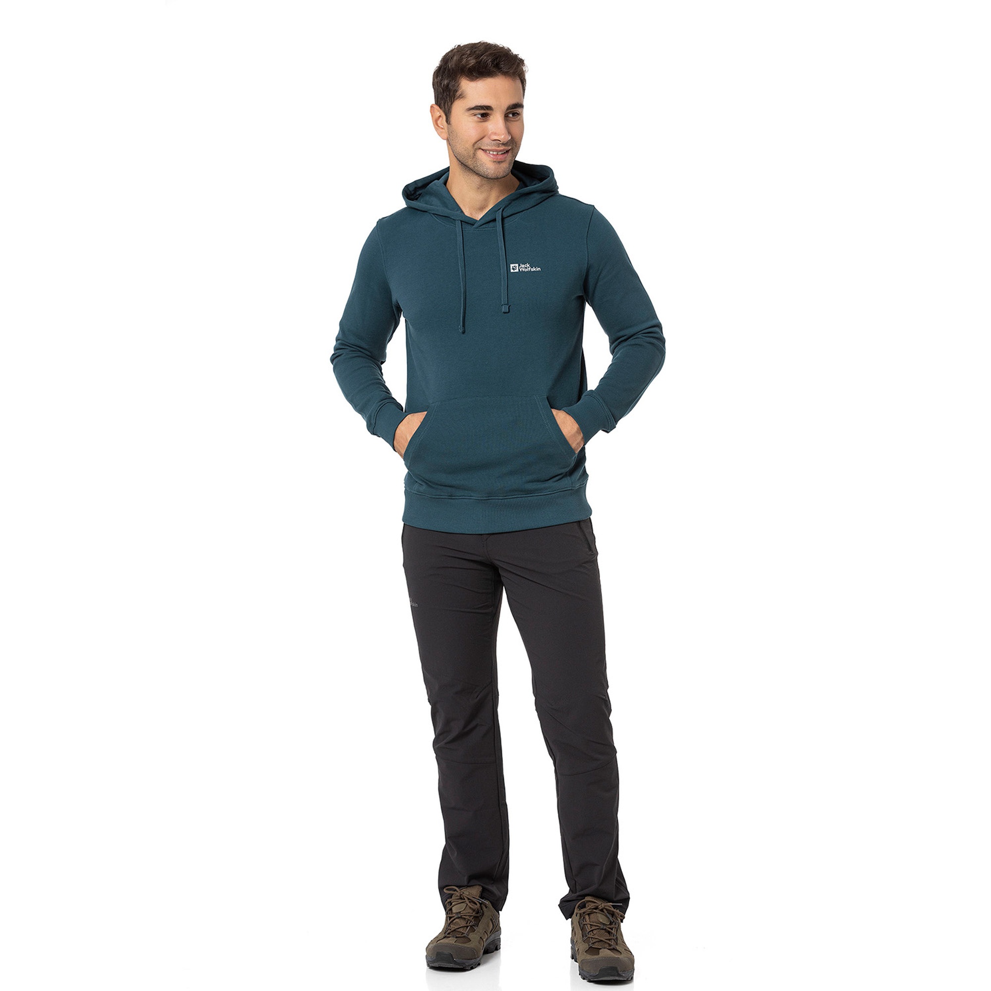 Jack Wolfskin Tommy Hoody Erkek Yeşil Sweatshirt