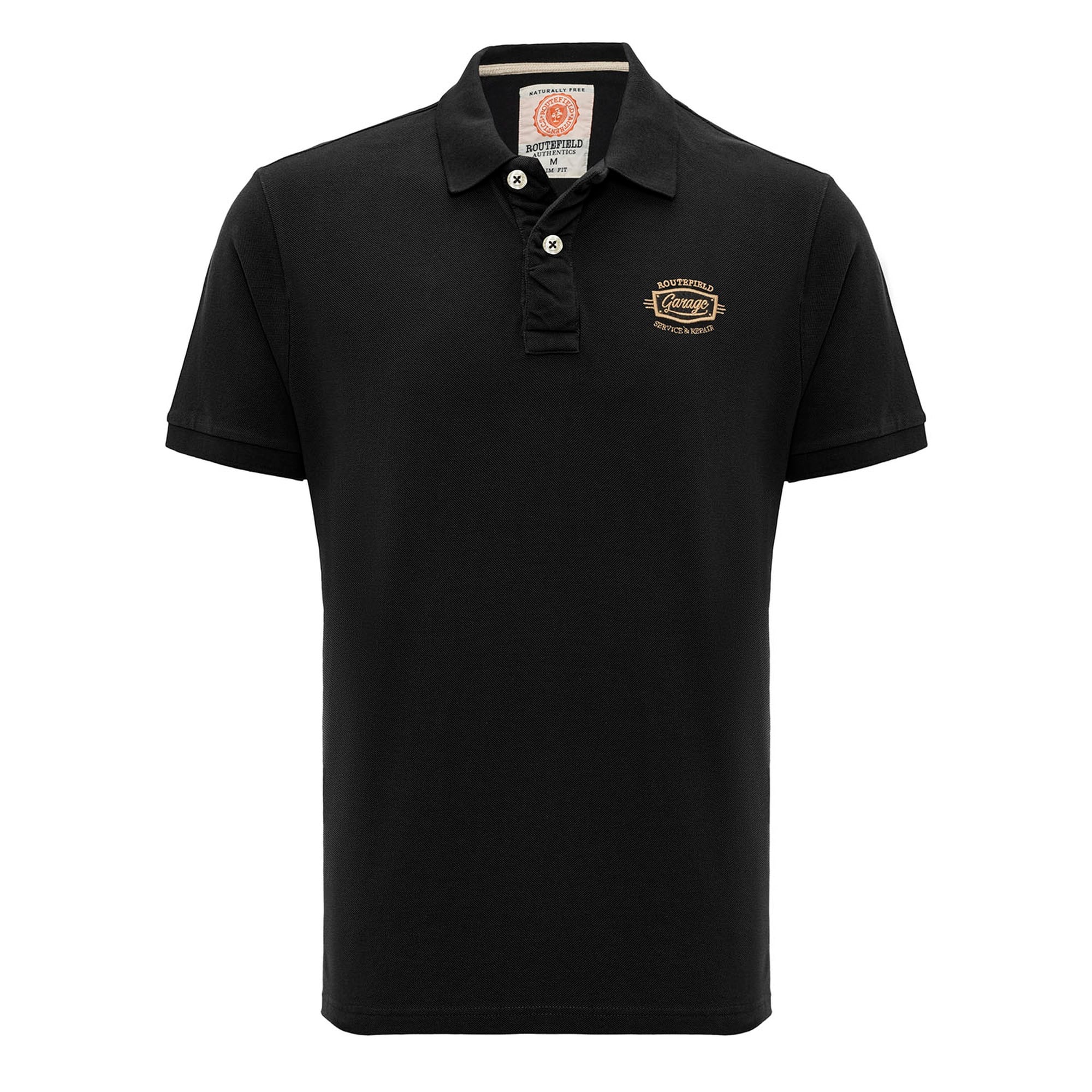 Routefield Plate Erkek Siyah Polo Tişört