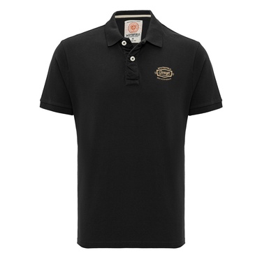  Routefield Plate Erkek Siyah Polo Tişört