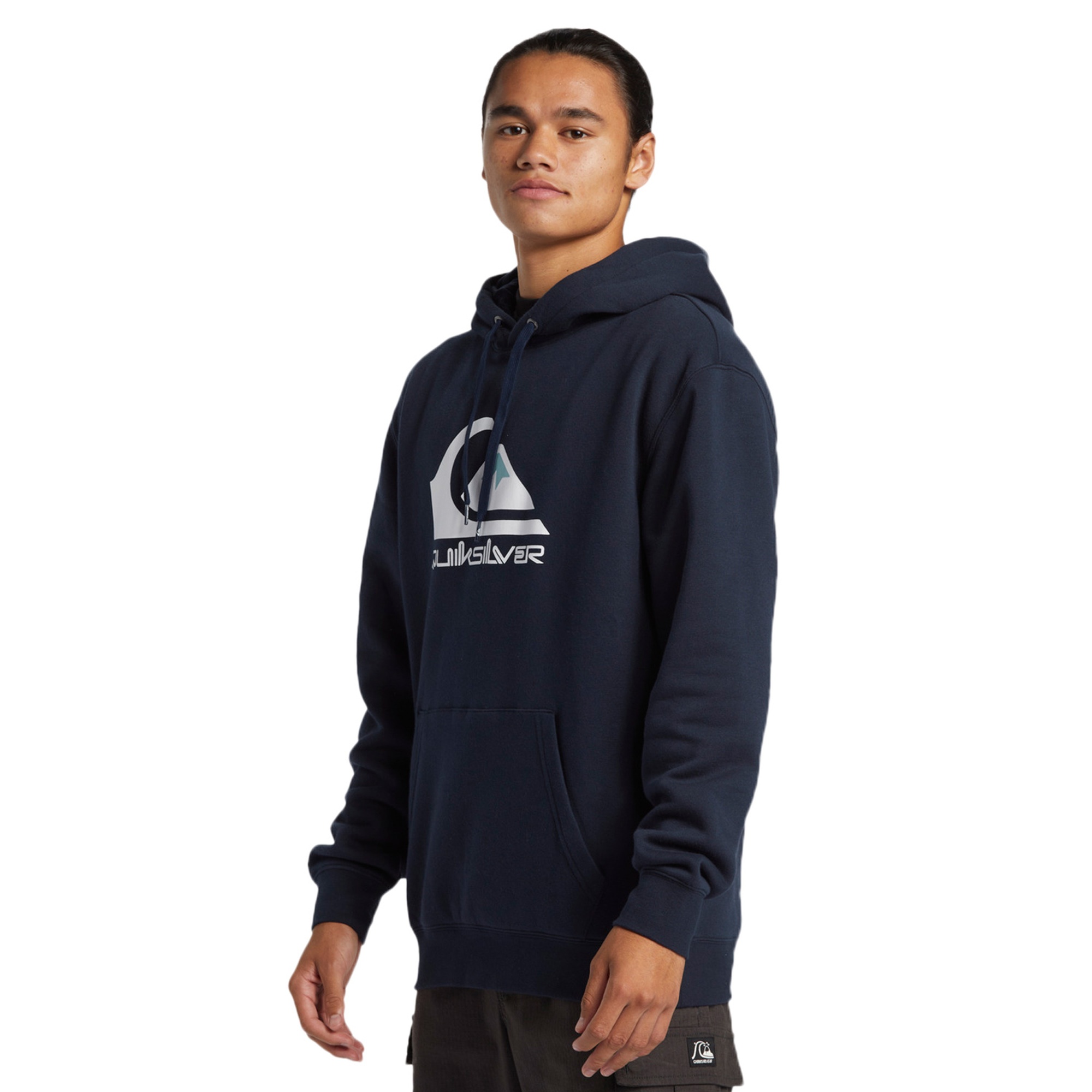 Quiksilver Big Logo Hoodie Erkek Mavi Sweatshirt