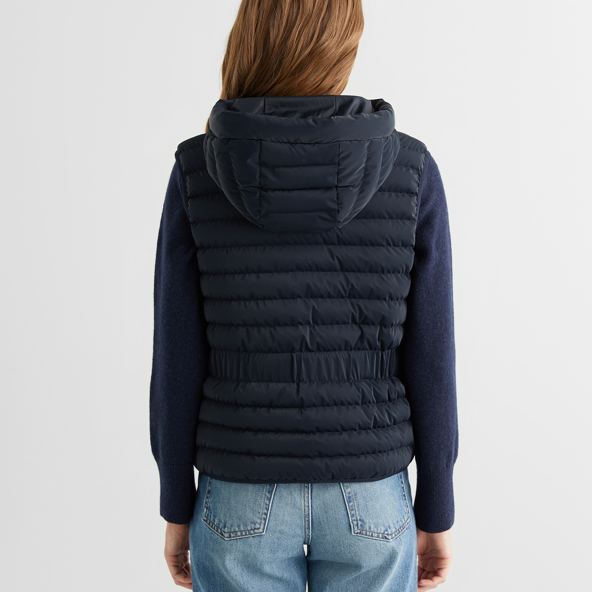 GANT Kadın Lacivert Kapüşonlu Kapitone Yelek