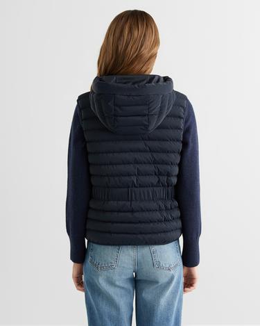  GANT Kadın Lacivert Kapüşonlu Kapitone Yelek