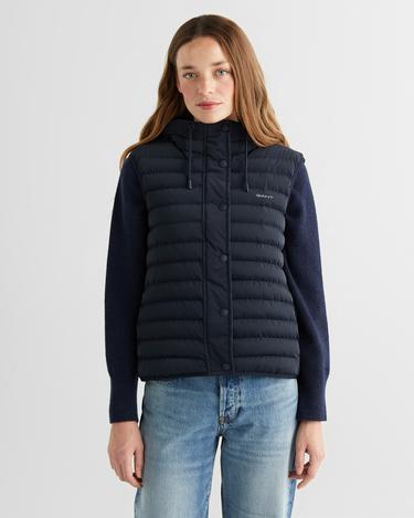  GANT Kadın Lacivert Kapüşonlu Kapitone Yelek