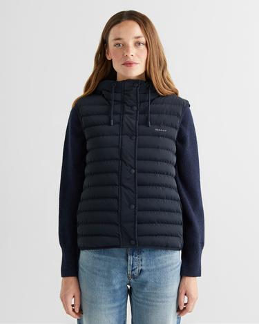  GANT Kadın Lacivert Kapüşonlu Kapitone Yelek