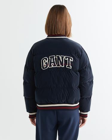  GANT Kadın Lacivert Hakim Yaka Logolu Bomber Ceket