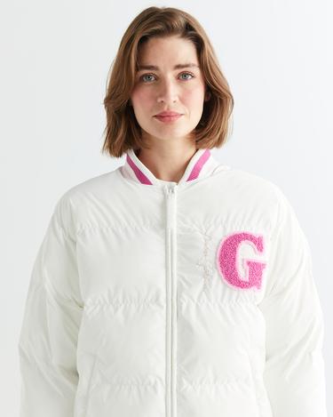  GANT Kadın Krem Hakim Yaka Logolu Bomber Ceket
