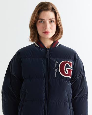  GANT Kadın Lacivert Hakim Yaka Logolu Bomber Ceket