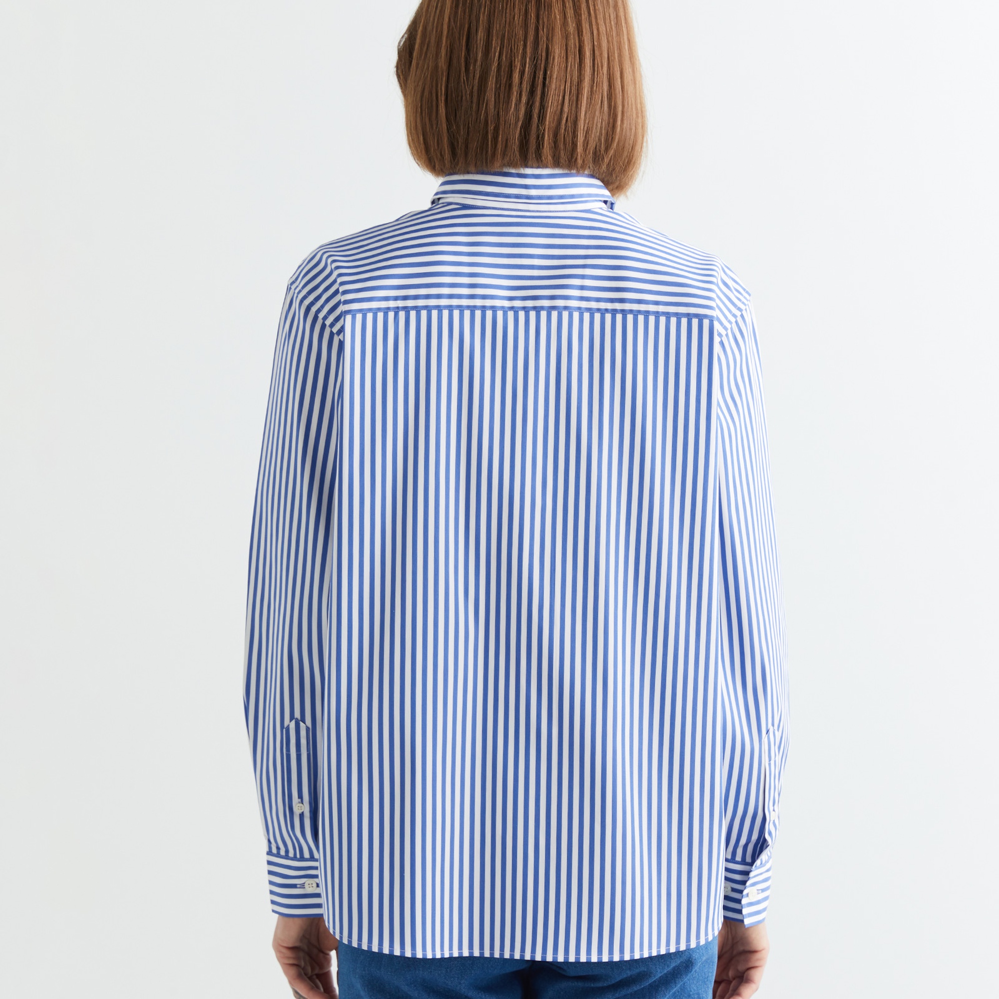 GANT Kadın Mavi Regular Fit Çizgili Gömlek