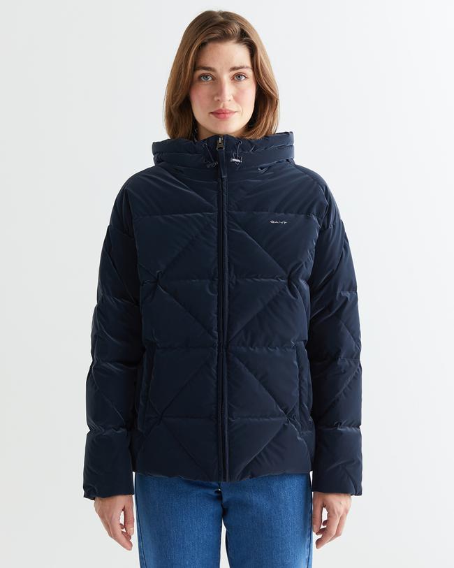  GANT Kadın Lacivert Kapüşonlu Kapitone Mont