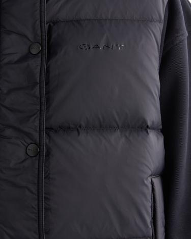  GANT Kadın Siyah Relaxed Fit Fermuarlı Logolu Yelek