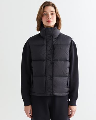  GANT Kadın Siyah Relaxed Fit Fermuarlı Logolu Yelek