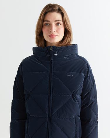  GANT Kadın Lacivert Kapüşonlu Kapitone Mont