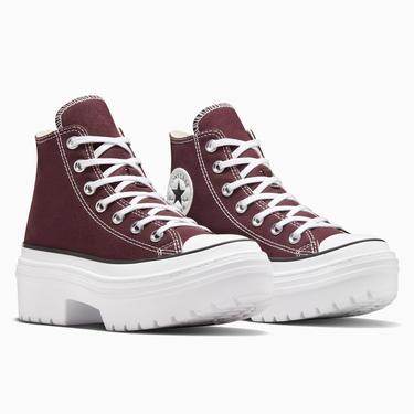  Converse Chuck Taylor All Star Lugged Heel Kadın Bordo Platform Sneaker